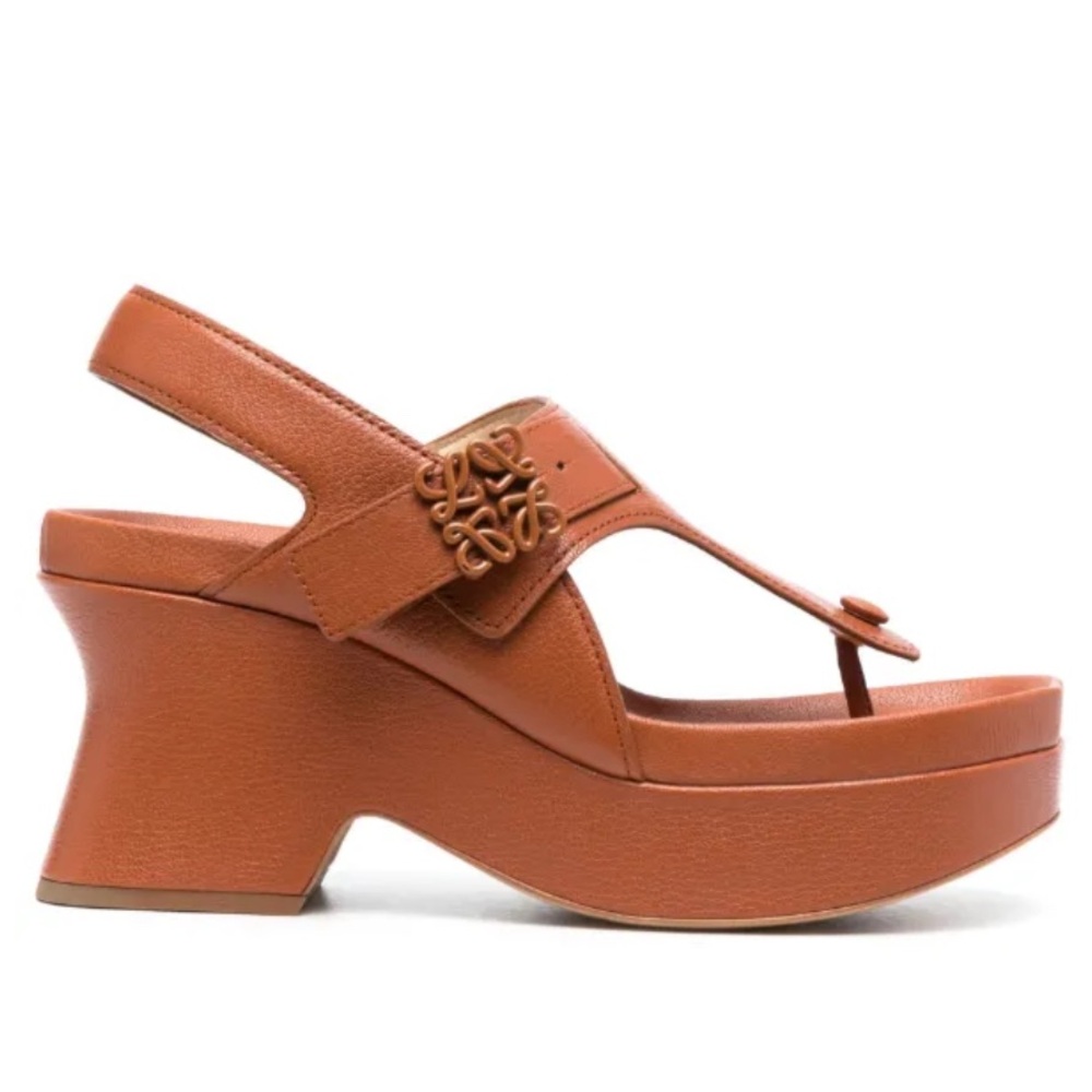 Loewe Ease 90mm leather flatform sandals